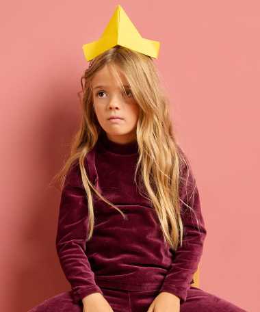velvet top met hoge hals
