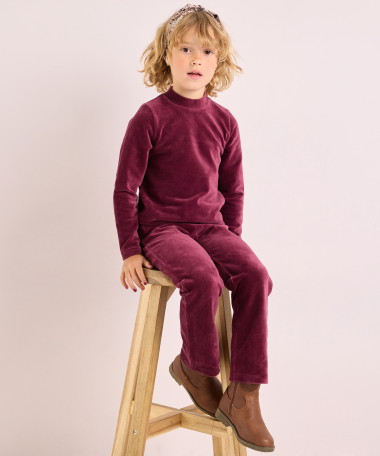 velvet top met hoge hals