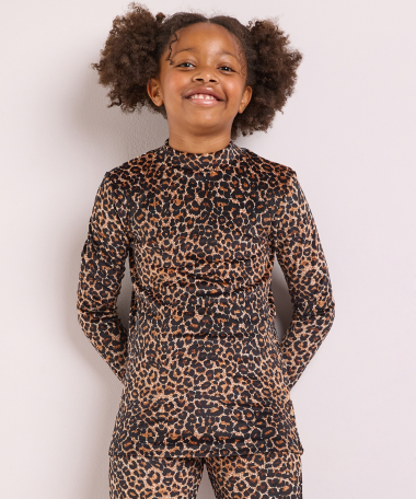 velvet top met print