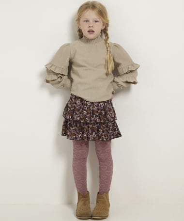 blouse met gesmockte boorden