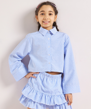 blouse met glitterstuds