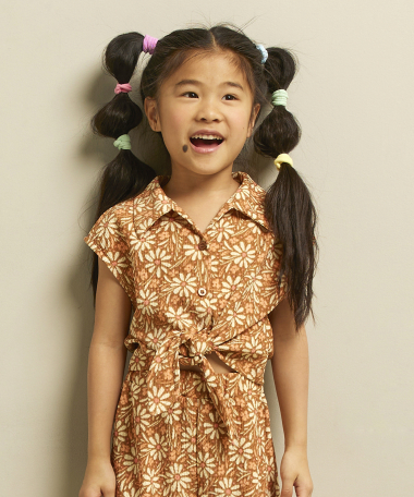 crinkle blouse met bloemenprint