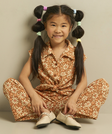 crinkle blouse met bloemenprint