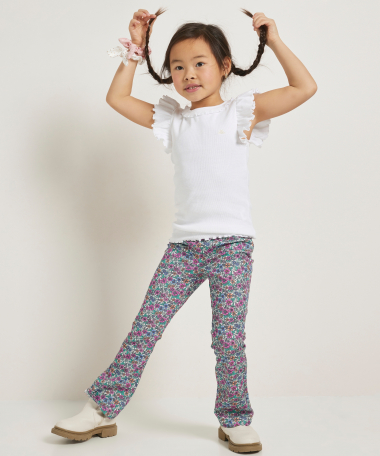 rib singlet met ruches