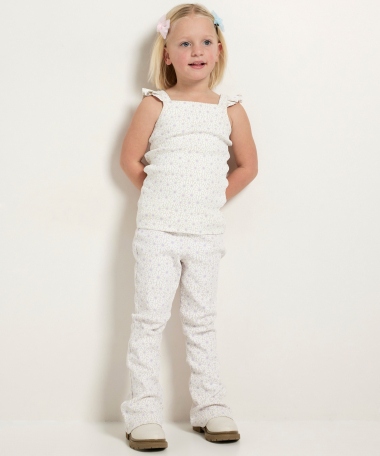 rib singlet met ruchebandjes