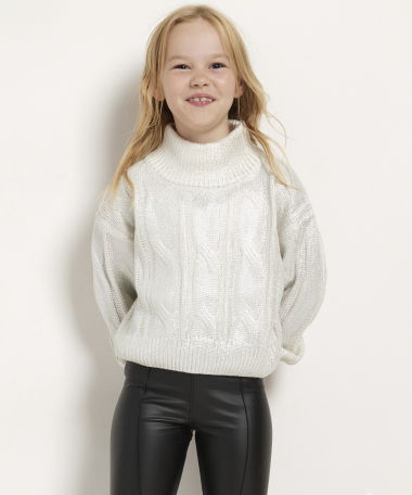 witte trui met glanscoating