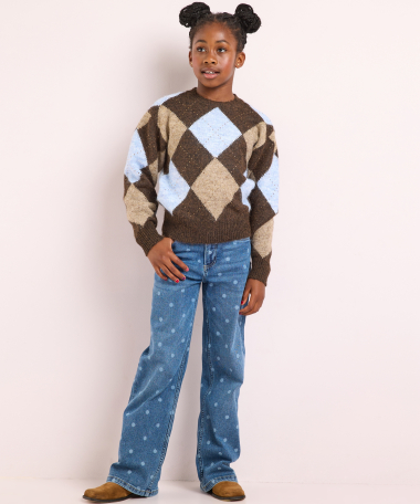 pullover met argyle print