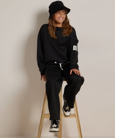 glitter trui mouwlabel