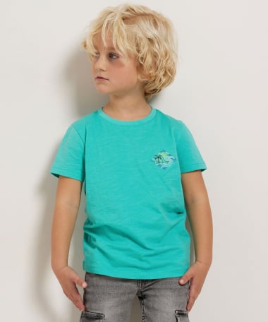 t-shirt met tropisch borduursel