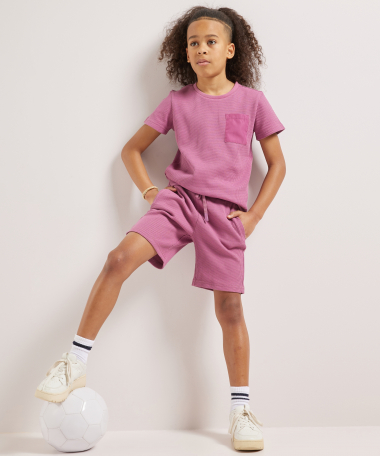 structuur t-shirt borstzakje