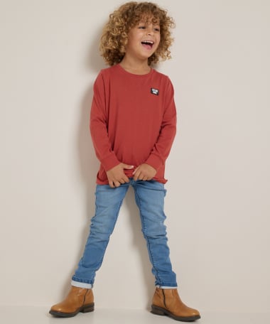 jersey top met backprint