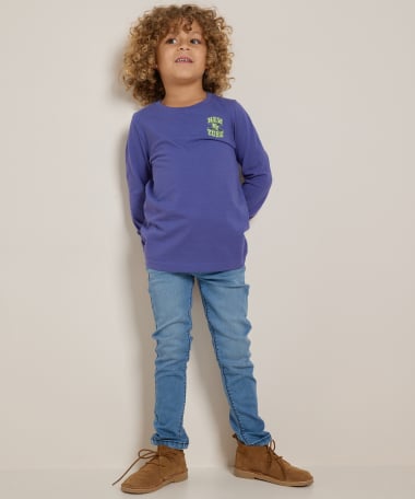 jersey top met prints