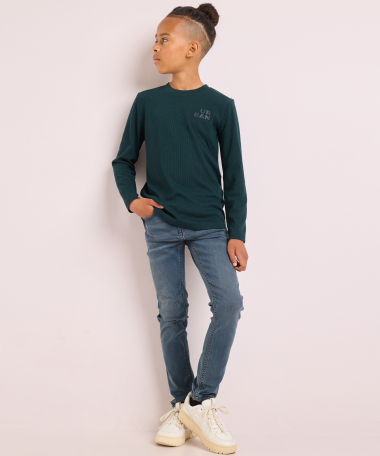 top met borstprint