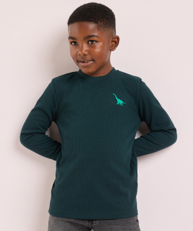 top met borstprint