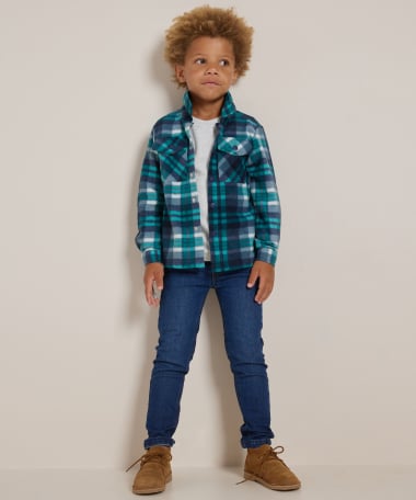 fleece overshirt met knopen