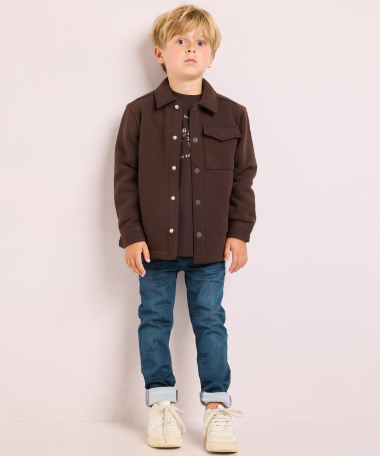uni overshirt met borstzak