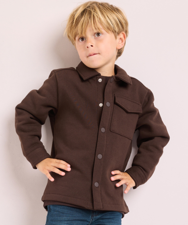 uni overshirt met borstzak