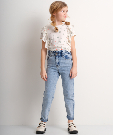 ruche t-shirt bloemenprint
