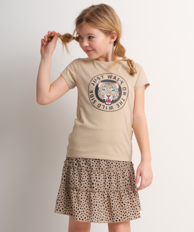 t-shirt ronde panterprint
