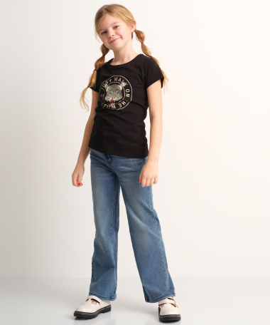 t-shirt ronde panterprint