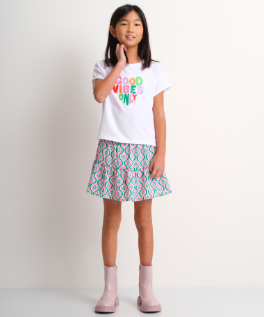 t-shirt kleurrijke opdruk