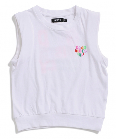 mouwloos t-shirt opdruk