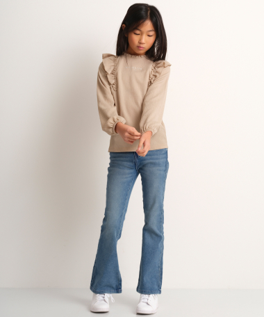 fancy crepe top ruches