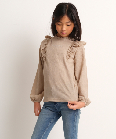 fancy crepe top ruches