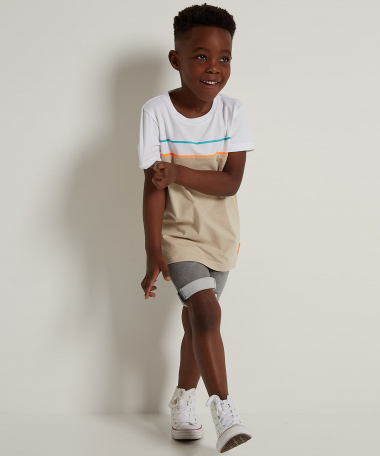 t-shirt met doorsnee print