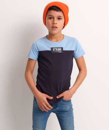 tweekleurig t-shirt