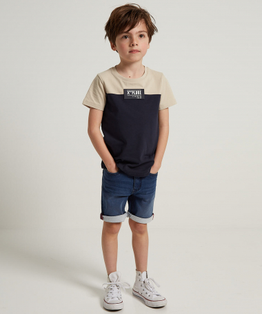 tweekleurig t-shirt