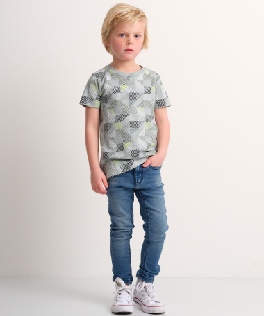 t-shirt met multiprint