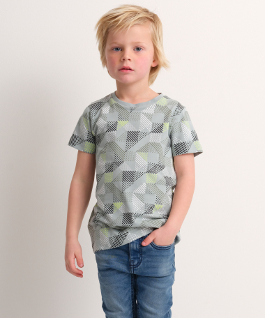 t-shirt met multiprint