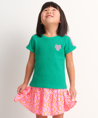 t-shirt met wafelstructuur