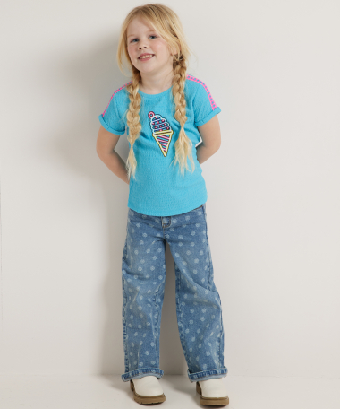 t-shirt met tape en frontprint