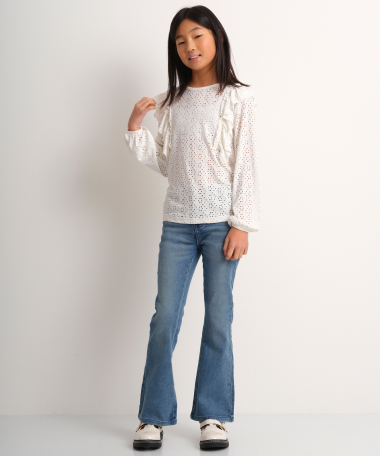 broderie top ruchestroken