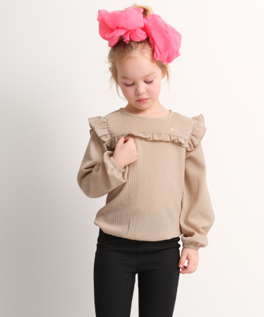 fancy crepe top ruches