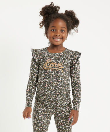 ruche top all-over print