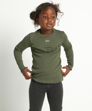 rib ruche top uni