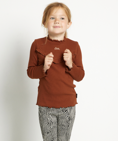 rib ruche top uni