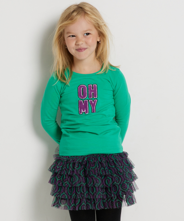 top met fancy opdruk