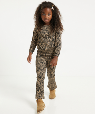 wijde top jacquard zebra
