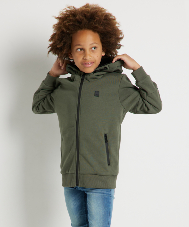 teddy vest met capuchon