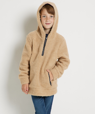 teddy trui met ritsen