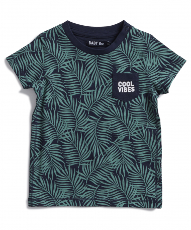 t-shirt met bladerprint