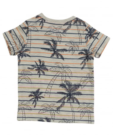 gestreept t-shirt palmboomprint