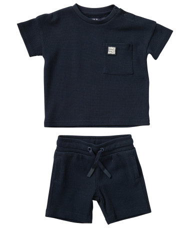 t-shirt met structuur en borstzakje