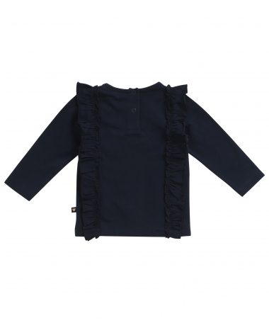 ruche top met opdruk