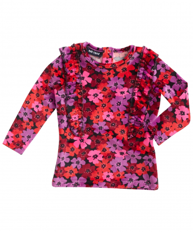 velvet top met ruches