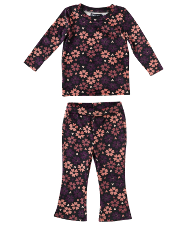 velvet top met print